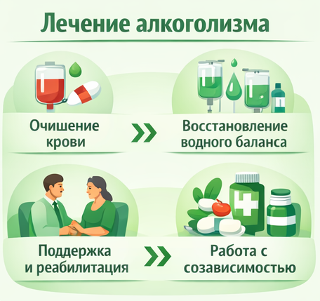 лечение алкоголизма в Щиграх этапы